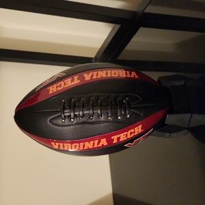 Virginia Tech football with kicking tee